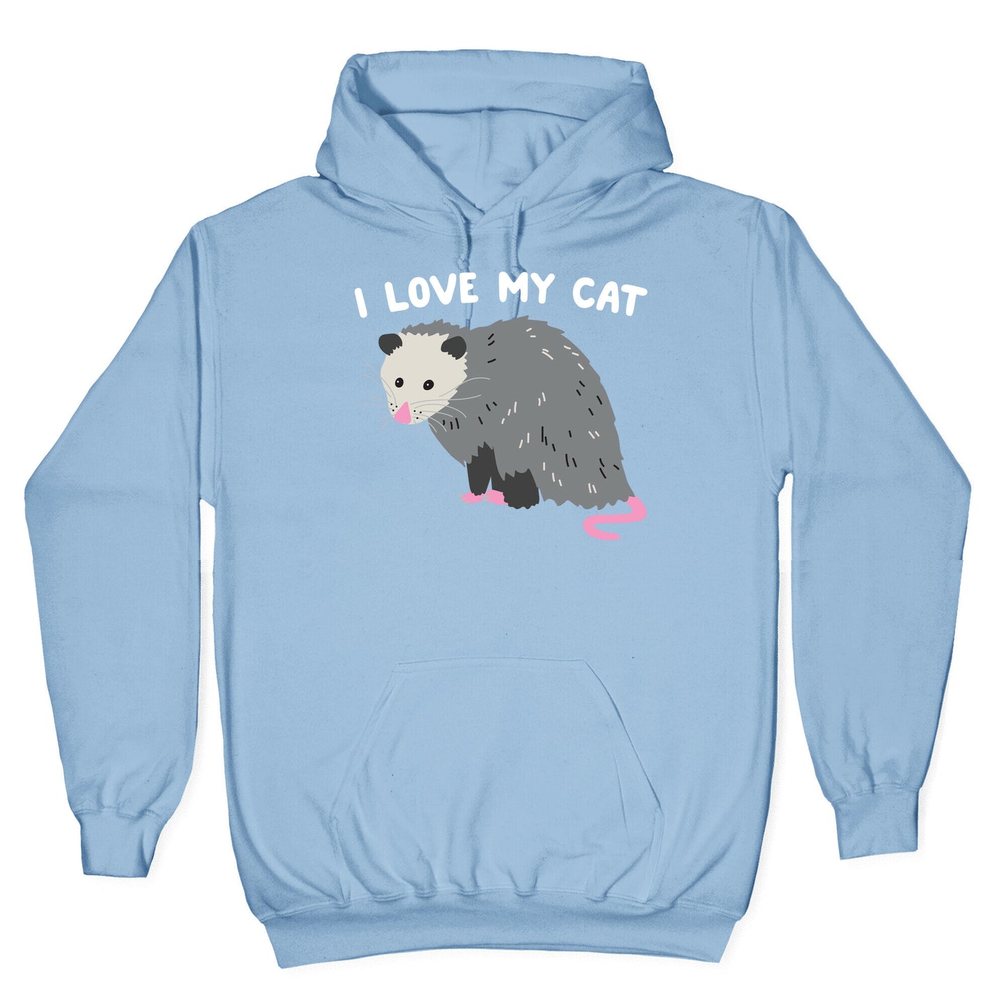 I Love My Cat Opossum Hoodie