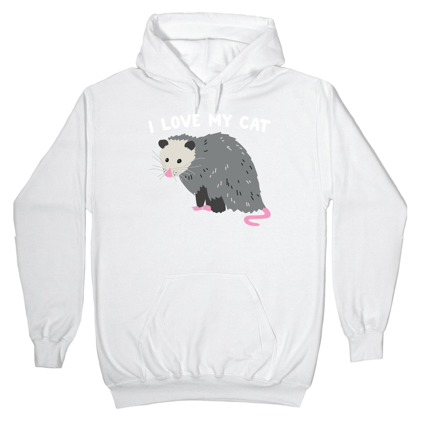 I Love My Cat Opossum Hoodie