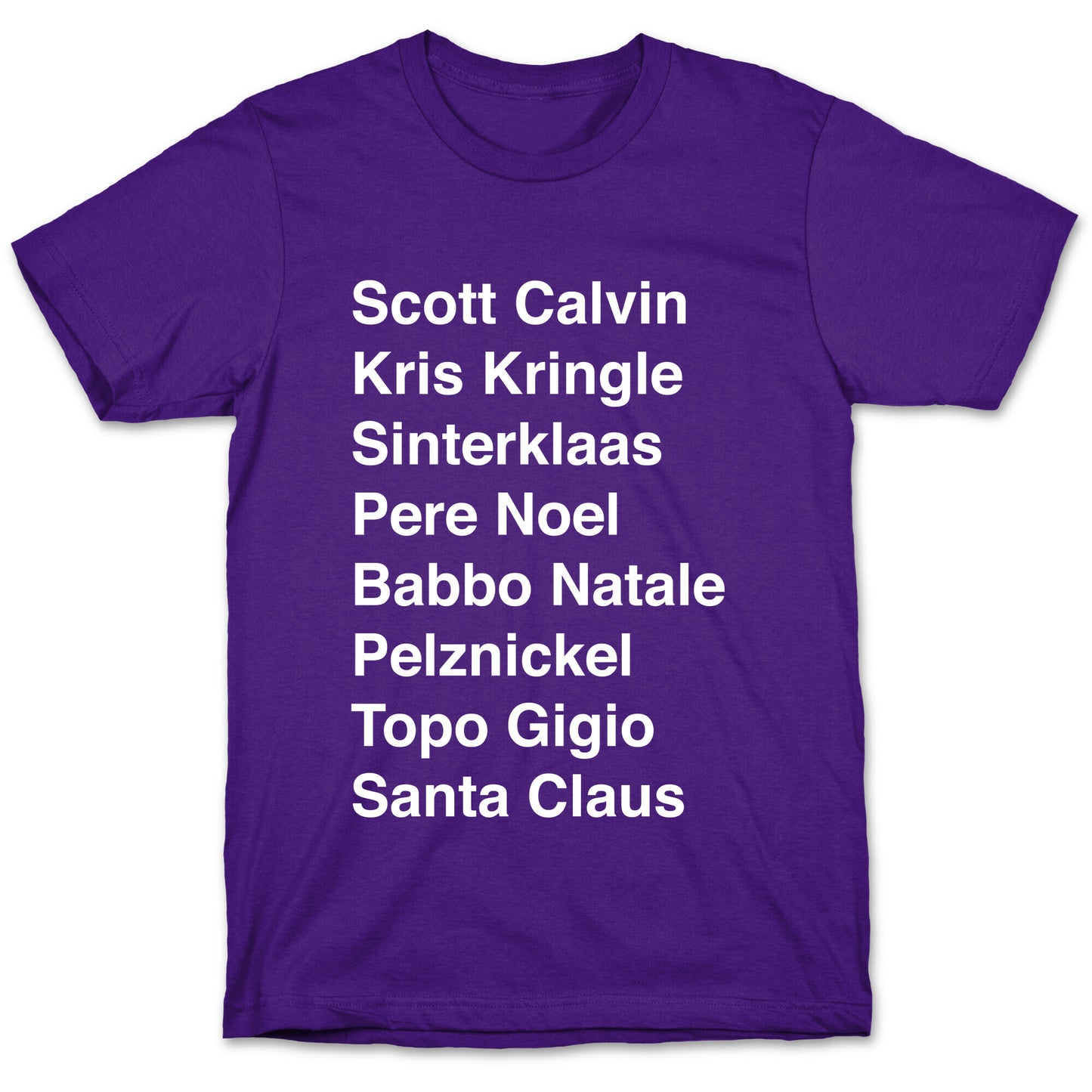 Santa List (White Ink) T-Shirt