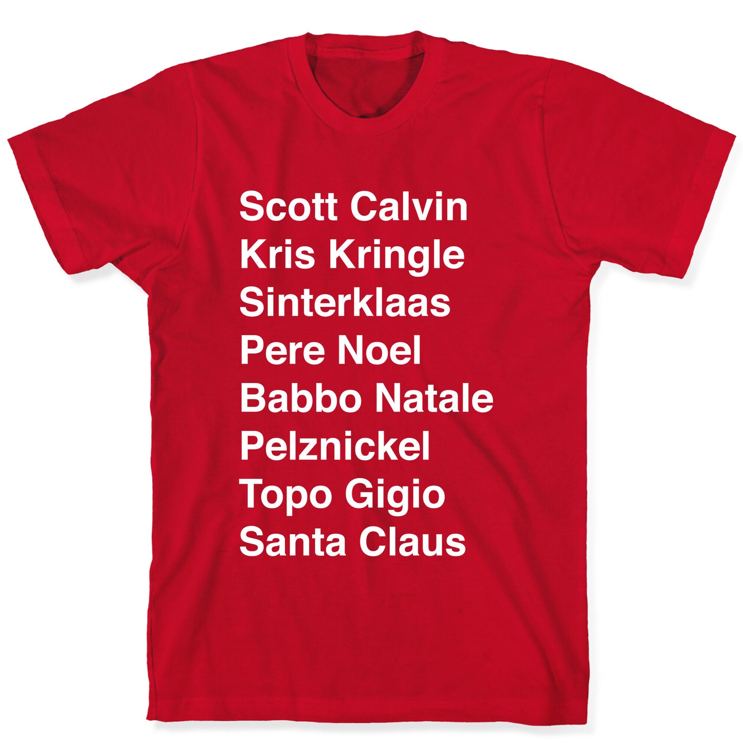 Santa List (White Ink) T-Shirt