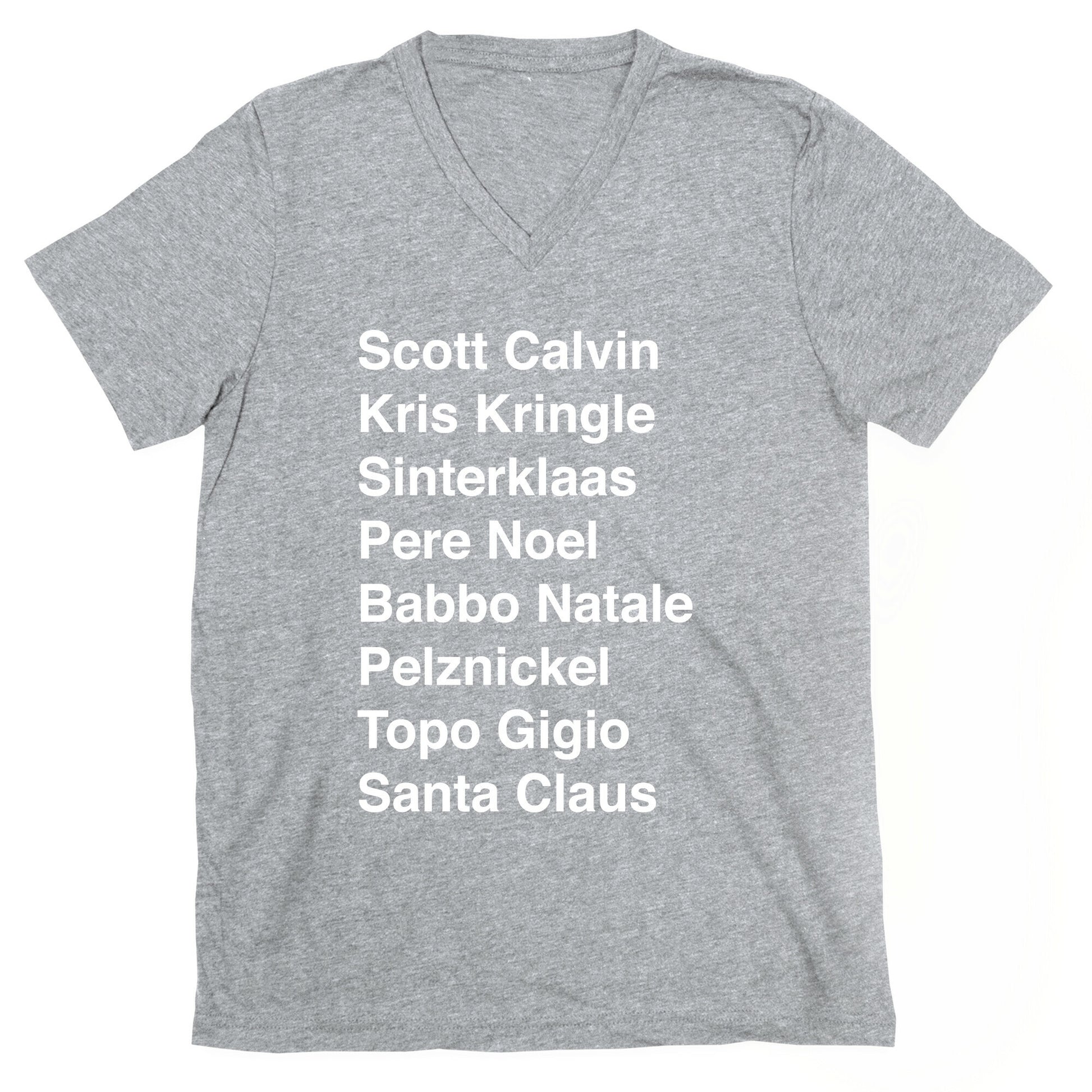 Santa List (White Ink) V-Neck