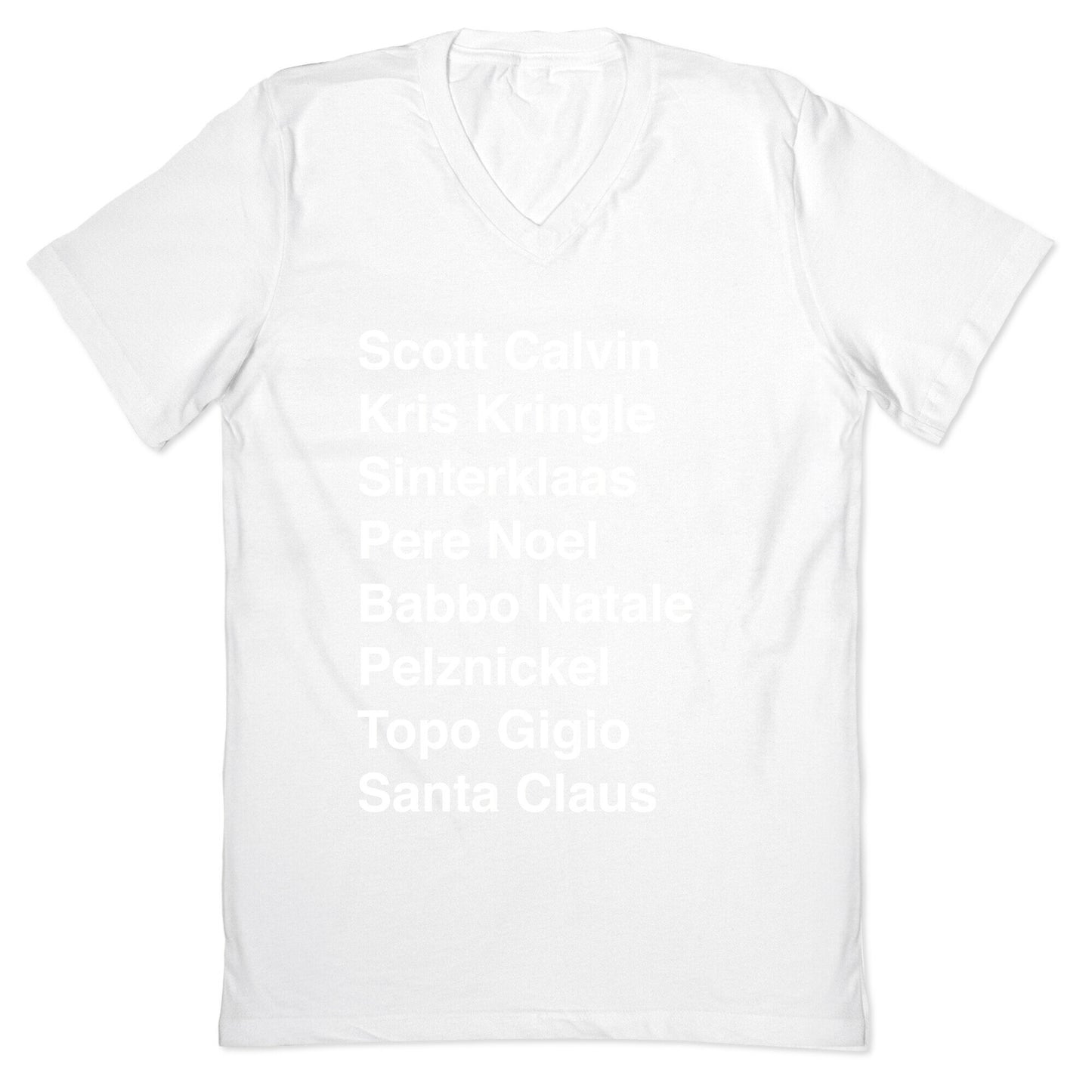Santa List (White Ink) V-Neck
