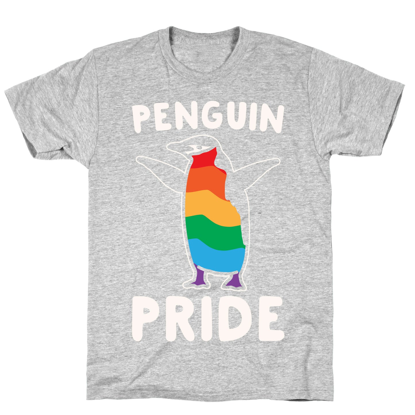Penguin Pride White Print T-Shirt