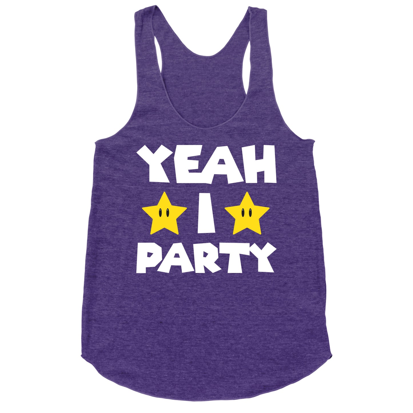 Yeah I Party Mario Parody Racerback Tank