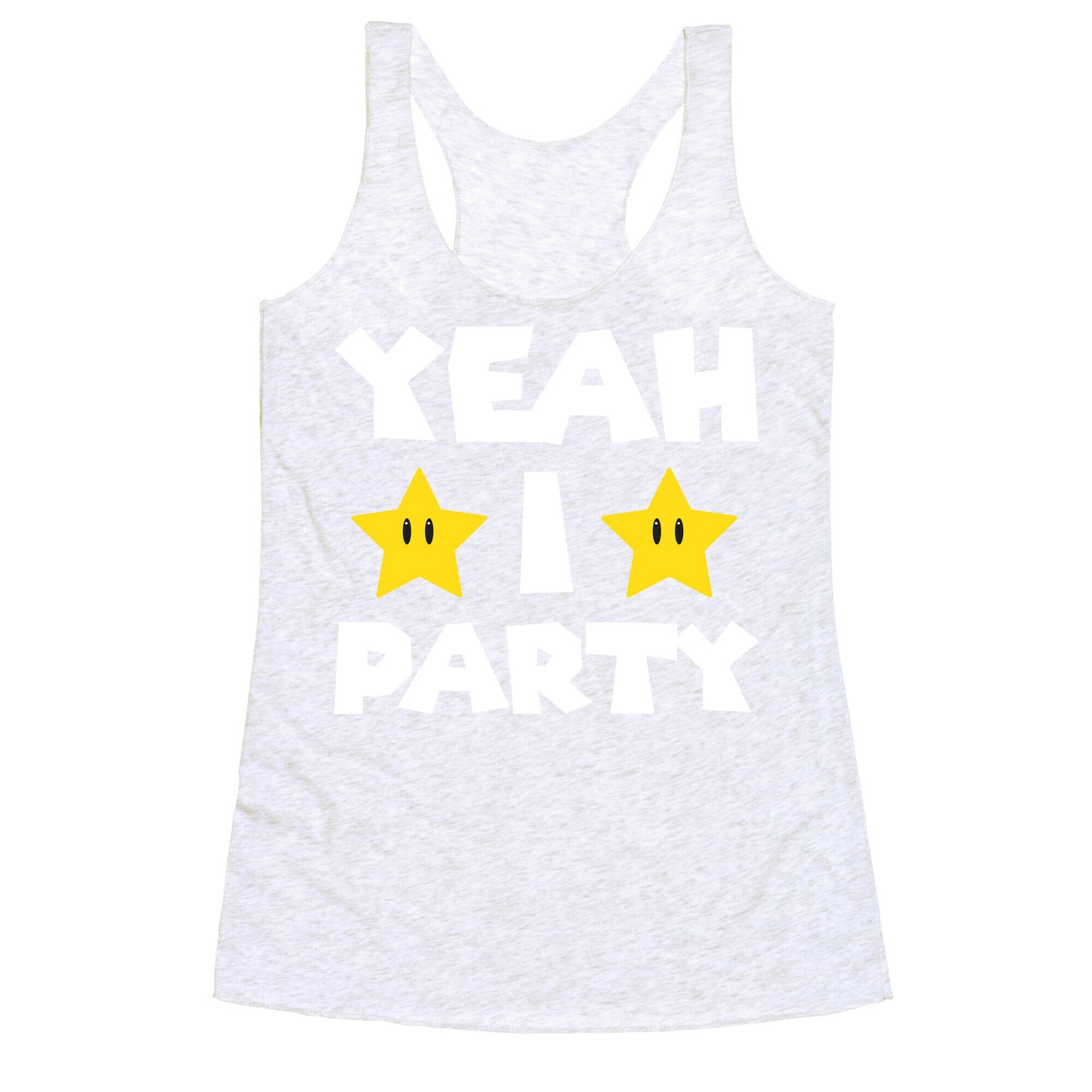 Yeah I Party Mario Parody Racerback Tank