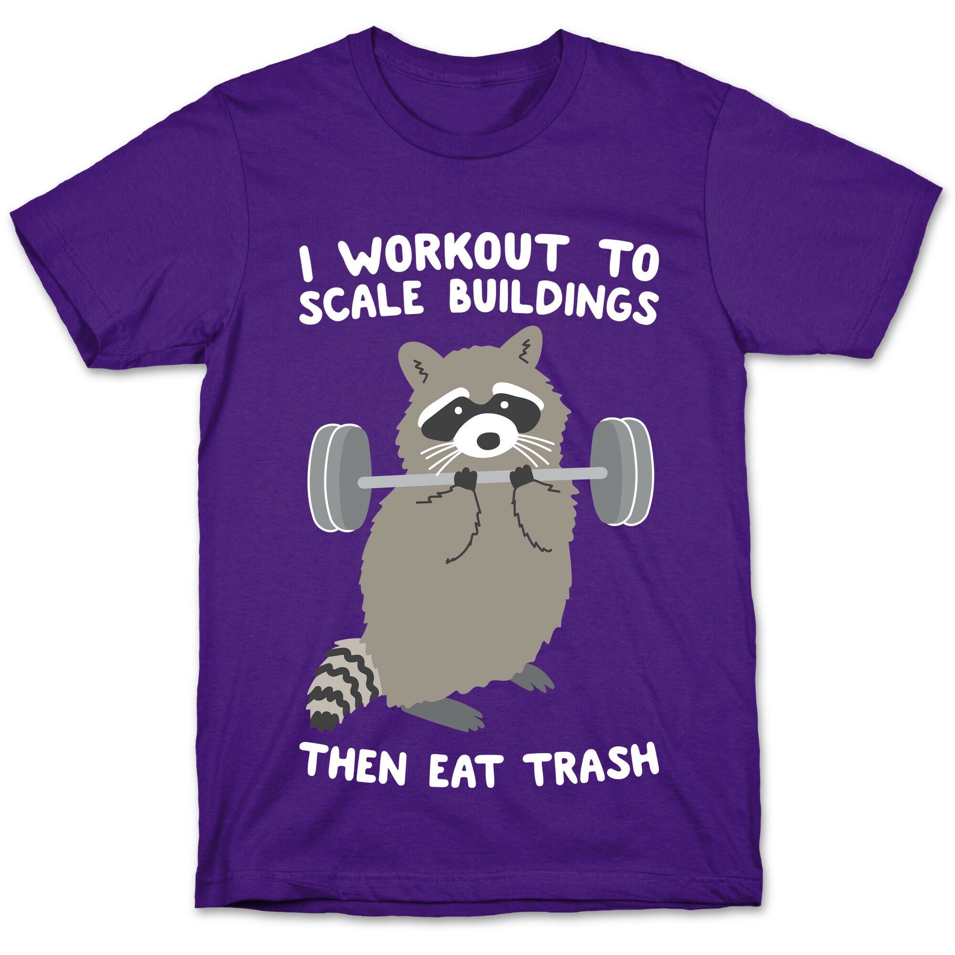 I Workout To Scale Buildings Then Eat Trash Raccoon T-Shirt