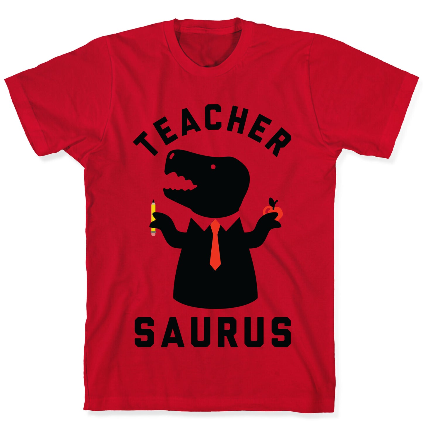 Teacher Saurus Tie T-Shirt