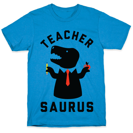 Teacher Saurus Tie T-Shirt