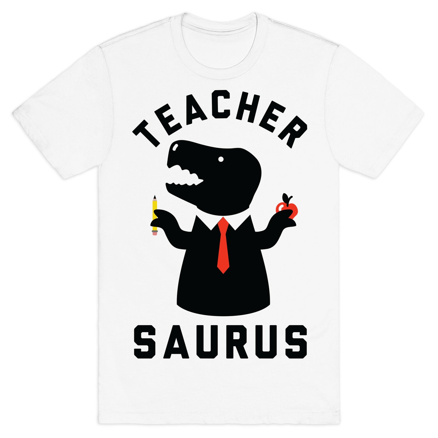Teacher Saurus Tie T-Shirt