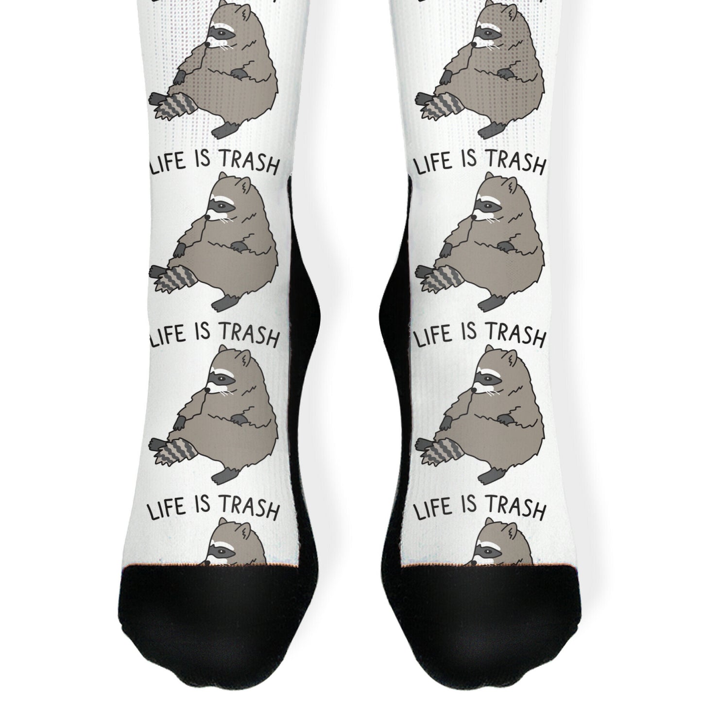 Life Is Trash Raccoon Socks
