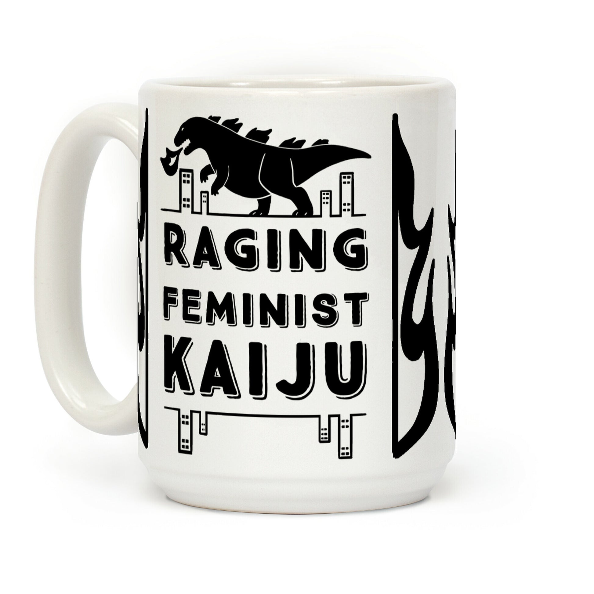 Raging Feminist Kaiju Coffee Mug