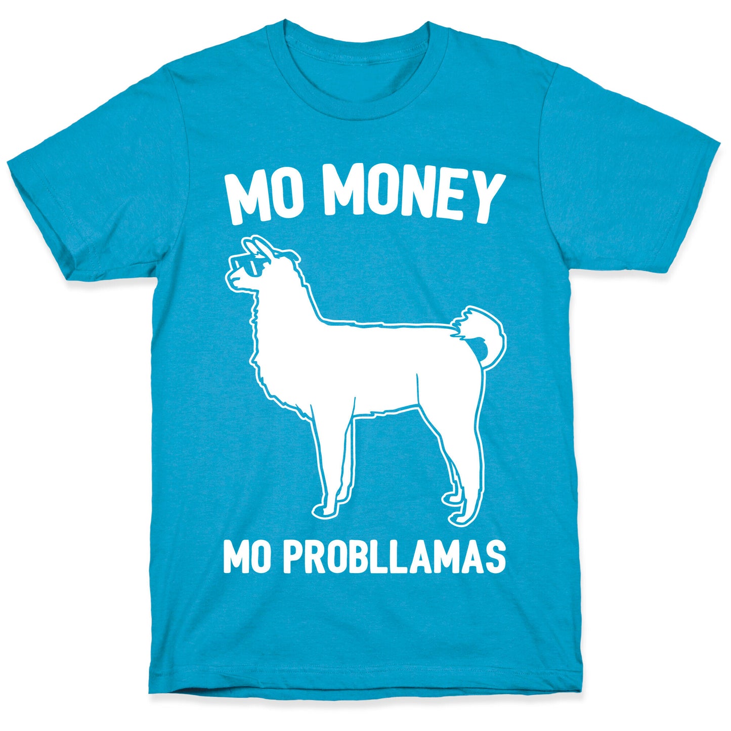 Mo Money Mo Probllamas Parody White Print Unisex Triblend Tee