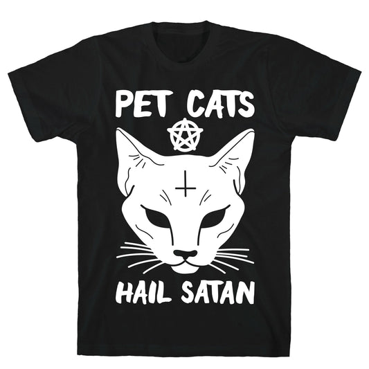 Pet Cats Hail Satan Sphynx T-Shirt