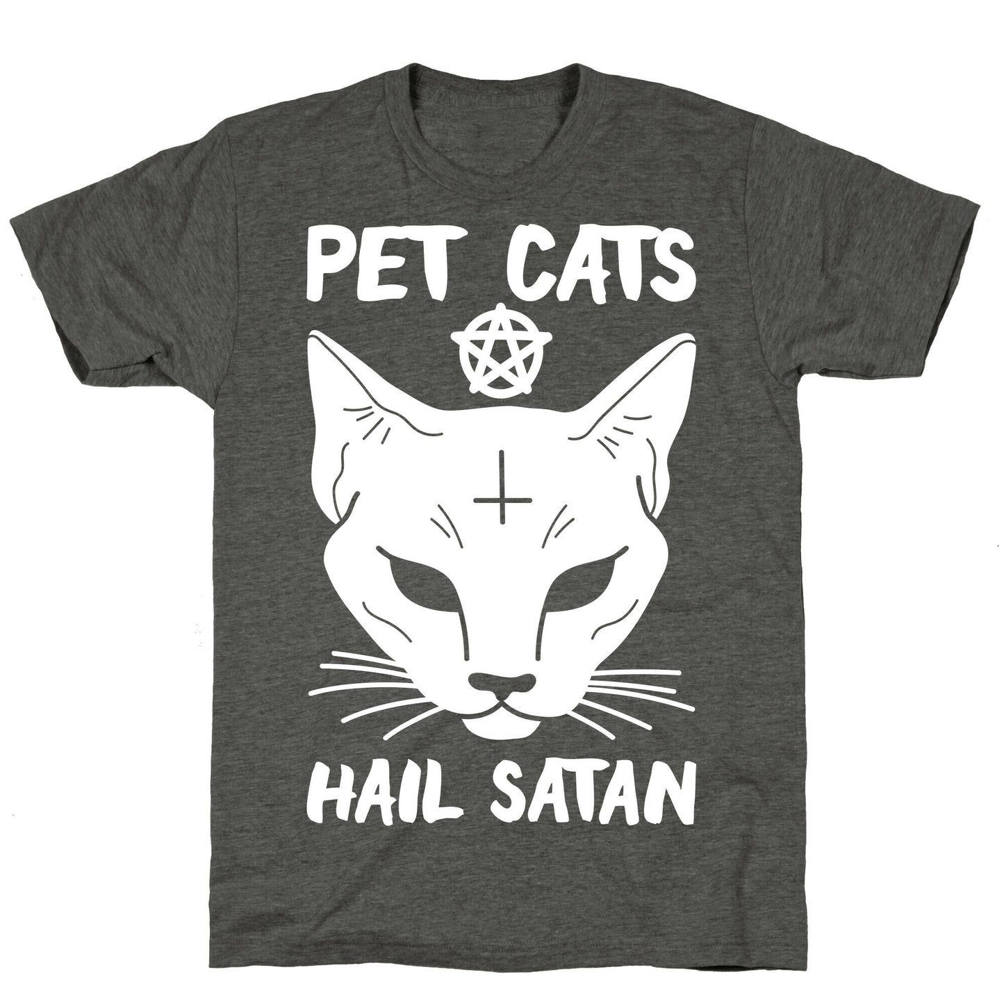 Pet Cats Hail Satan Sphynx Unisex Triblend Tee