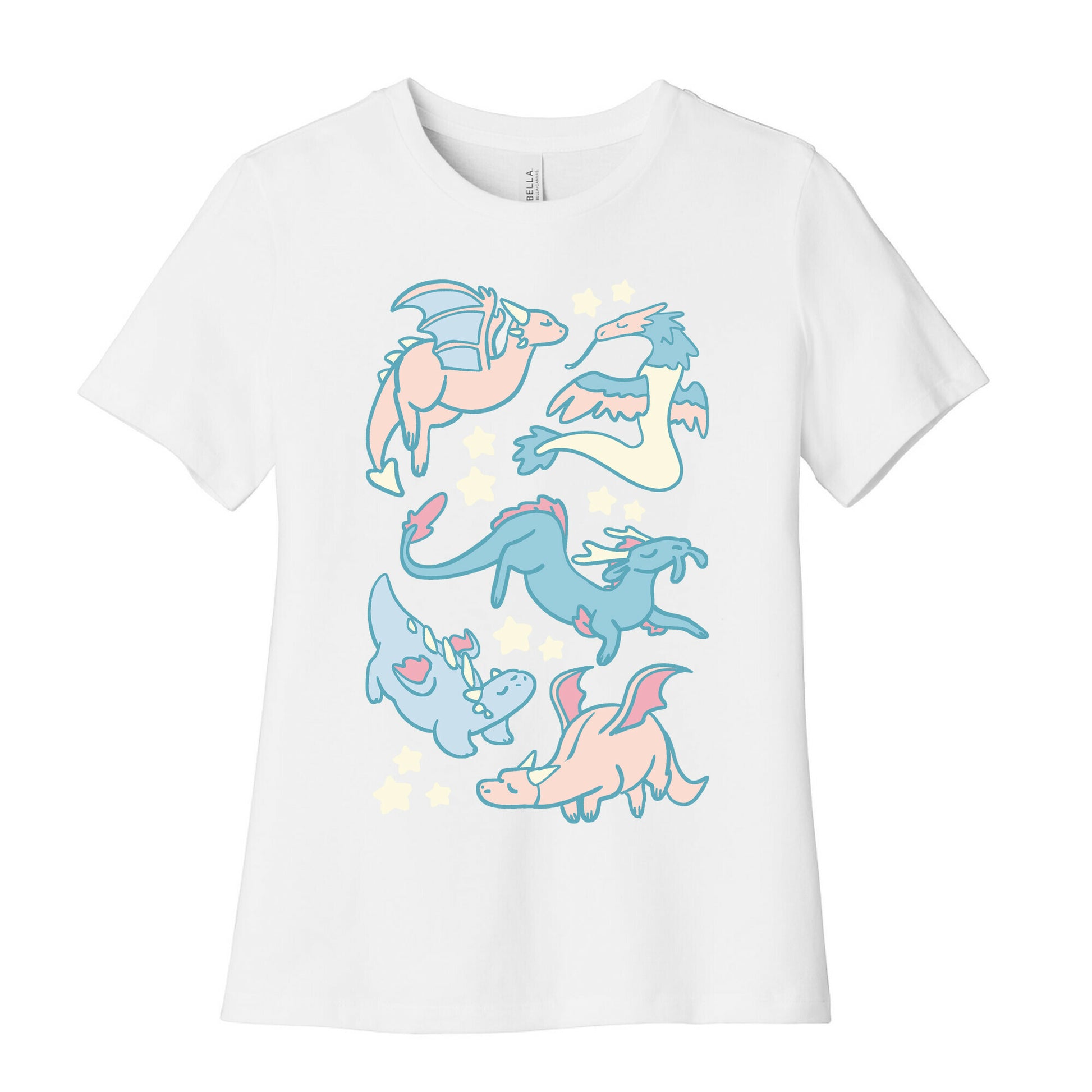 Dreamy Dragon Pattern Women's Cotton Tee