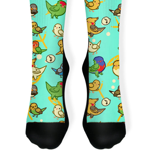 Bird Lover Pattern Socks