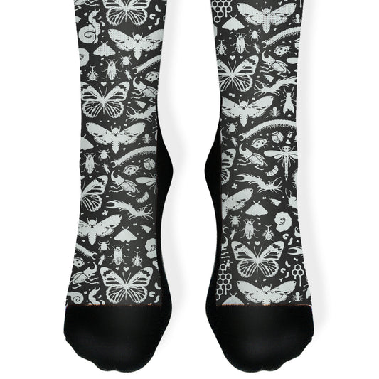 Insect Silhouette Pattern Socks