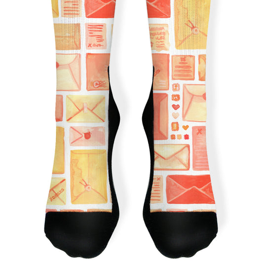 Love Letter Pattern Socks