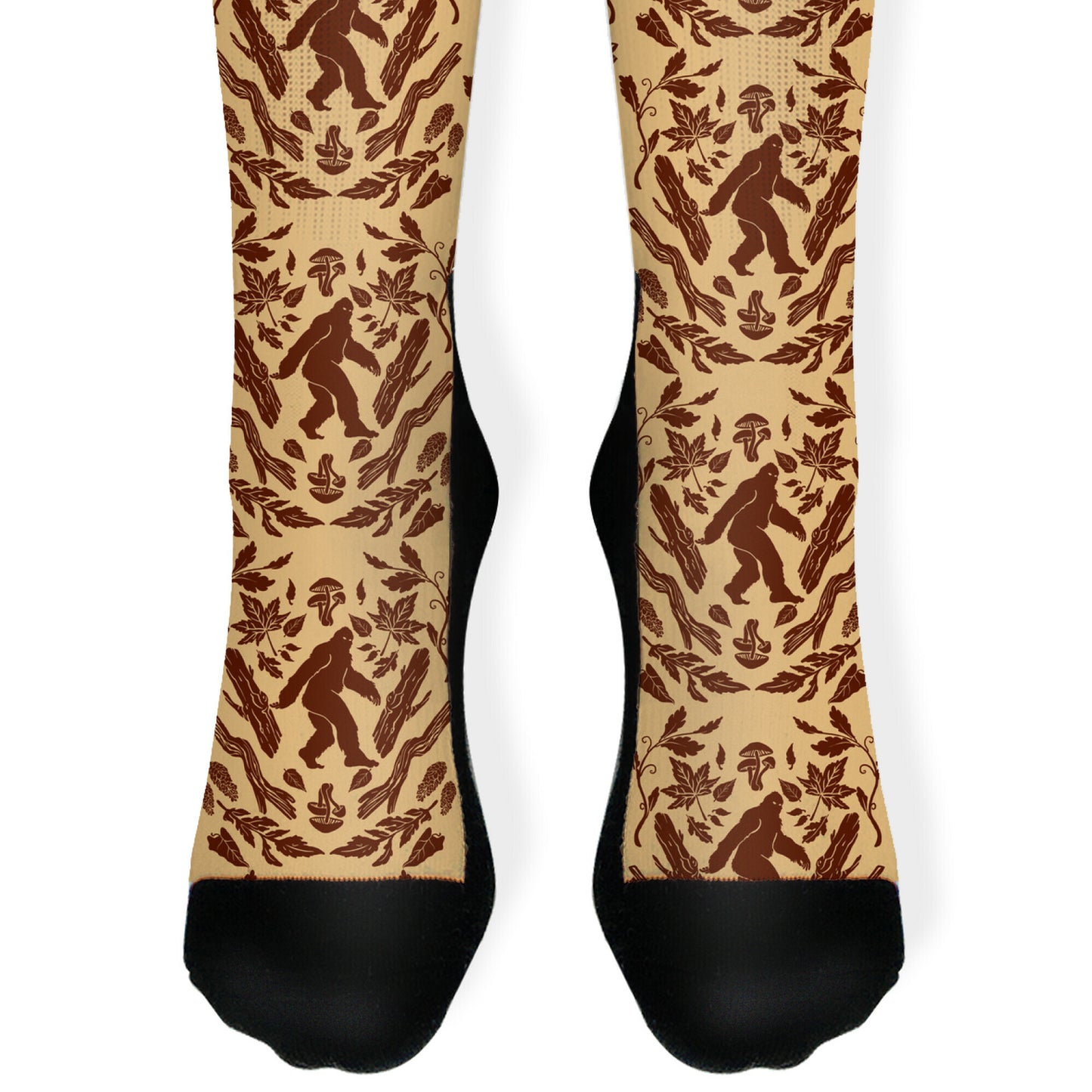 Sasquatch Sighting Pattern Socks