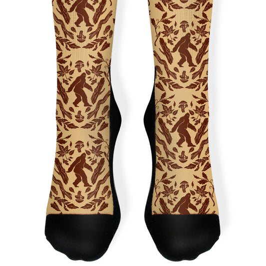 Sasquatch Sighting Pattern Socks
