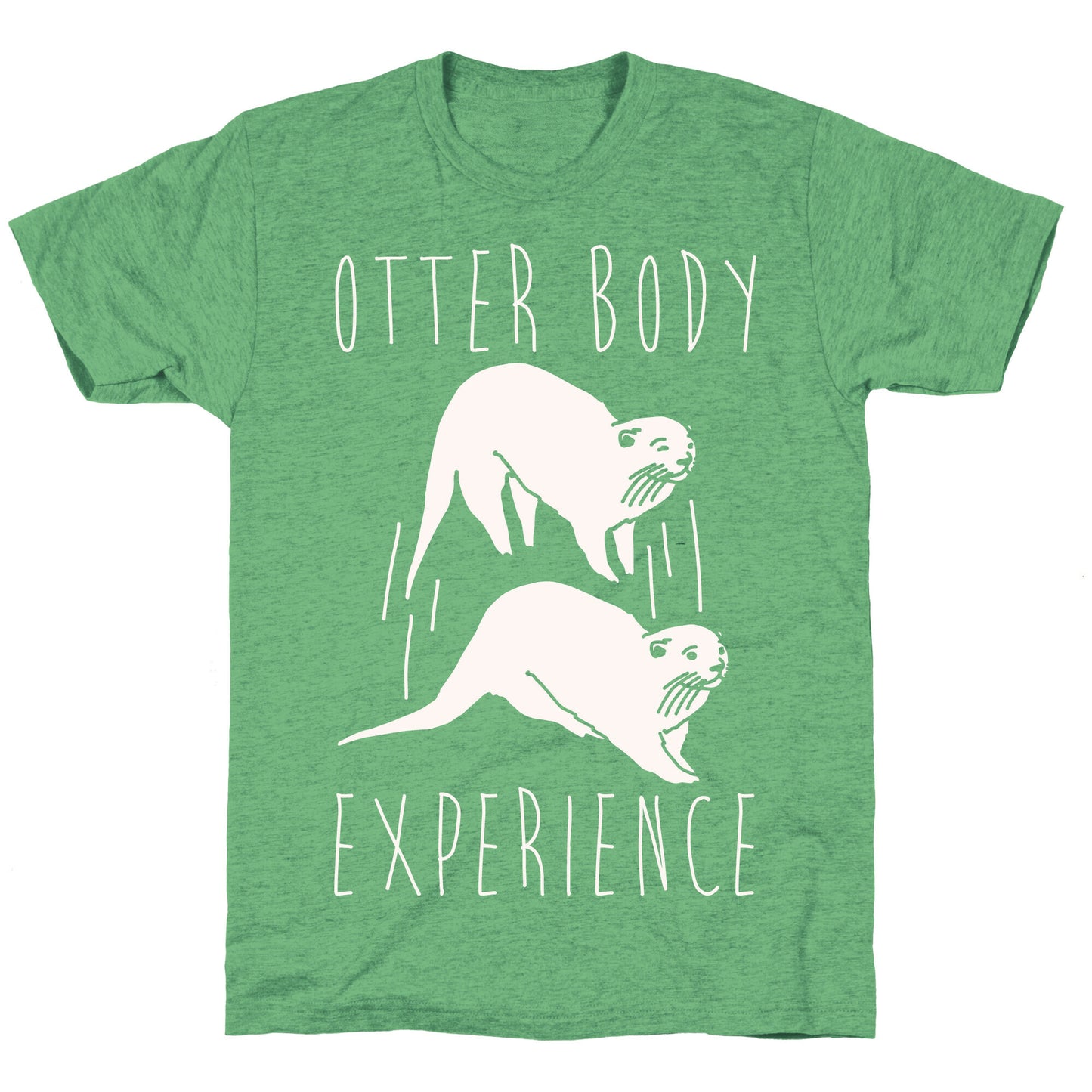 Otter Body Experience White Print Unisex Triblend Tee