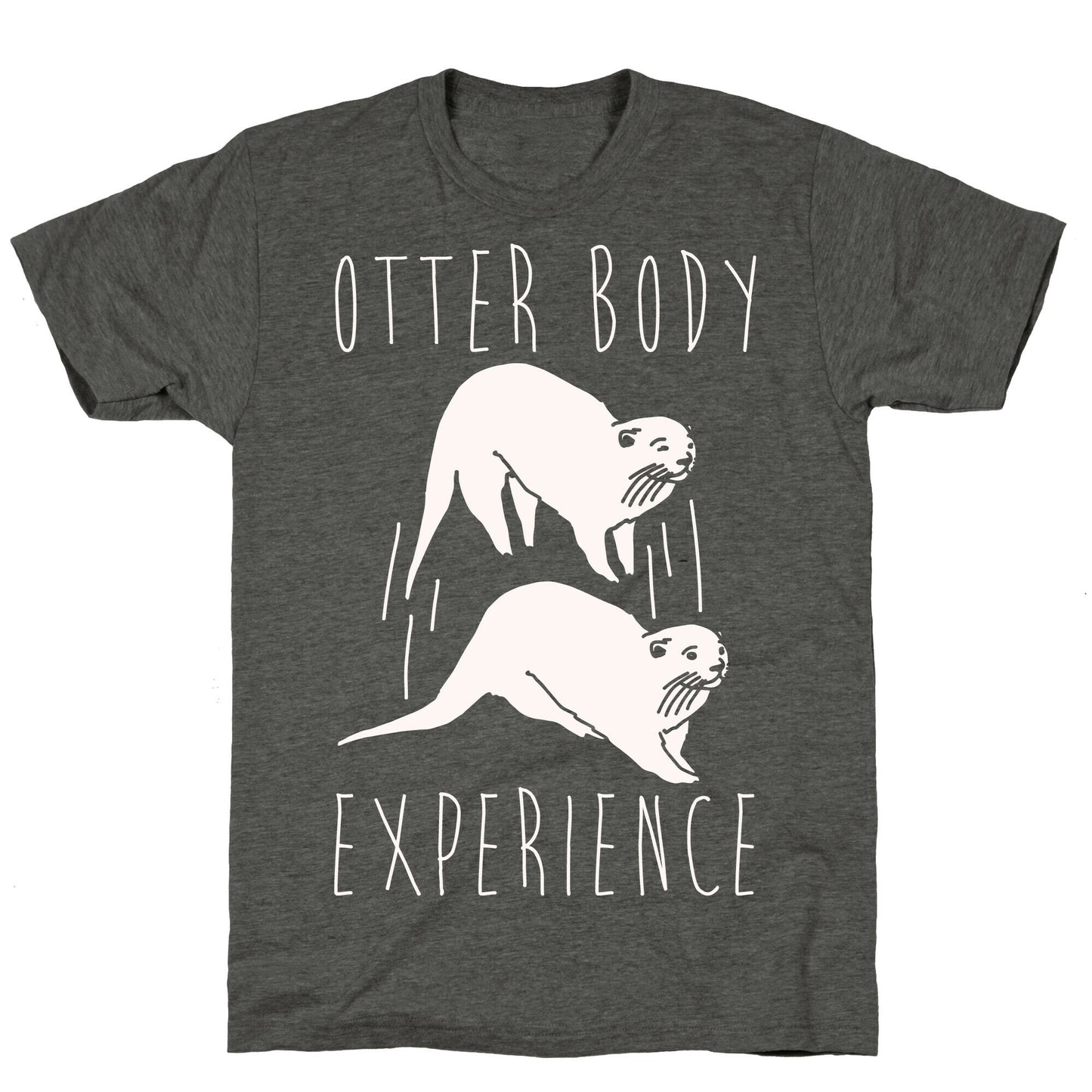 Otter Body Experience White Print Unisex Triblend Tee