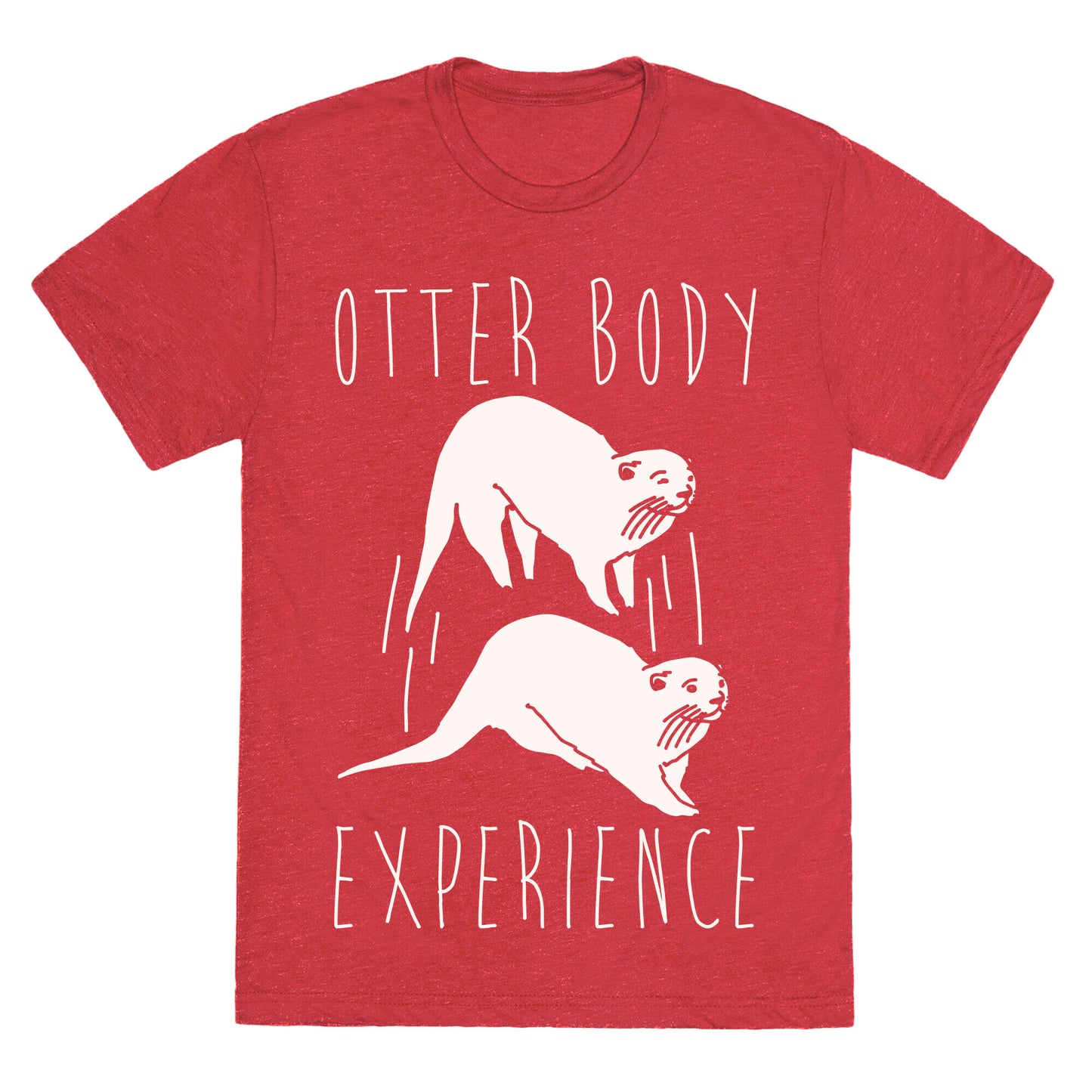 Otter Body Experience White Print Unisex Triblend Tee