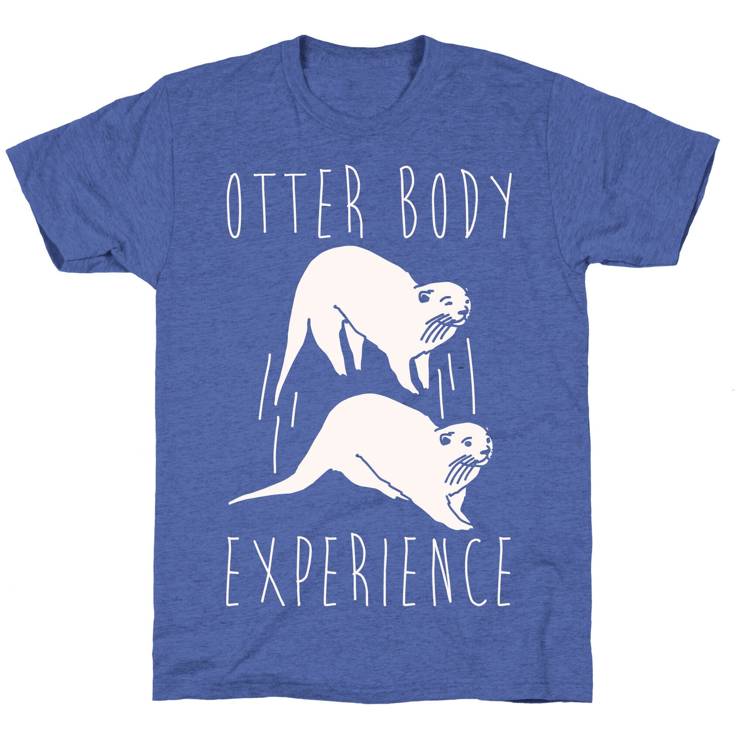 Otter Body Experience White Print Unisex Triblend Tee