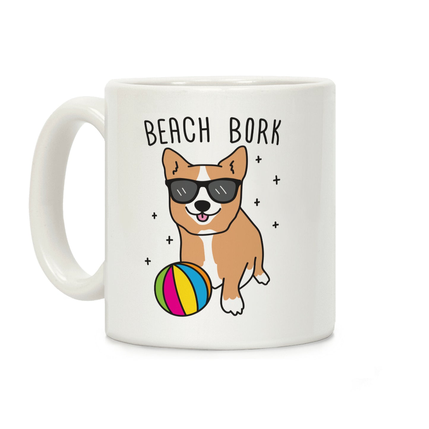 Beach Bork Corgi Coffee Mug