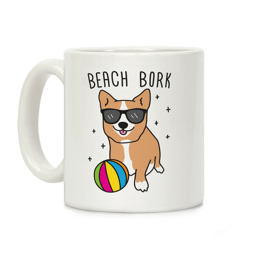 Beach Bork Corgi Coffee Mug