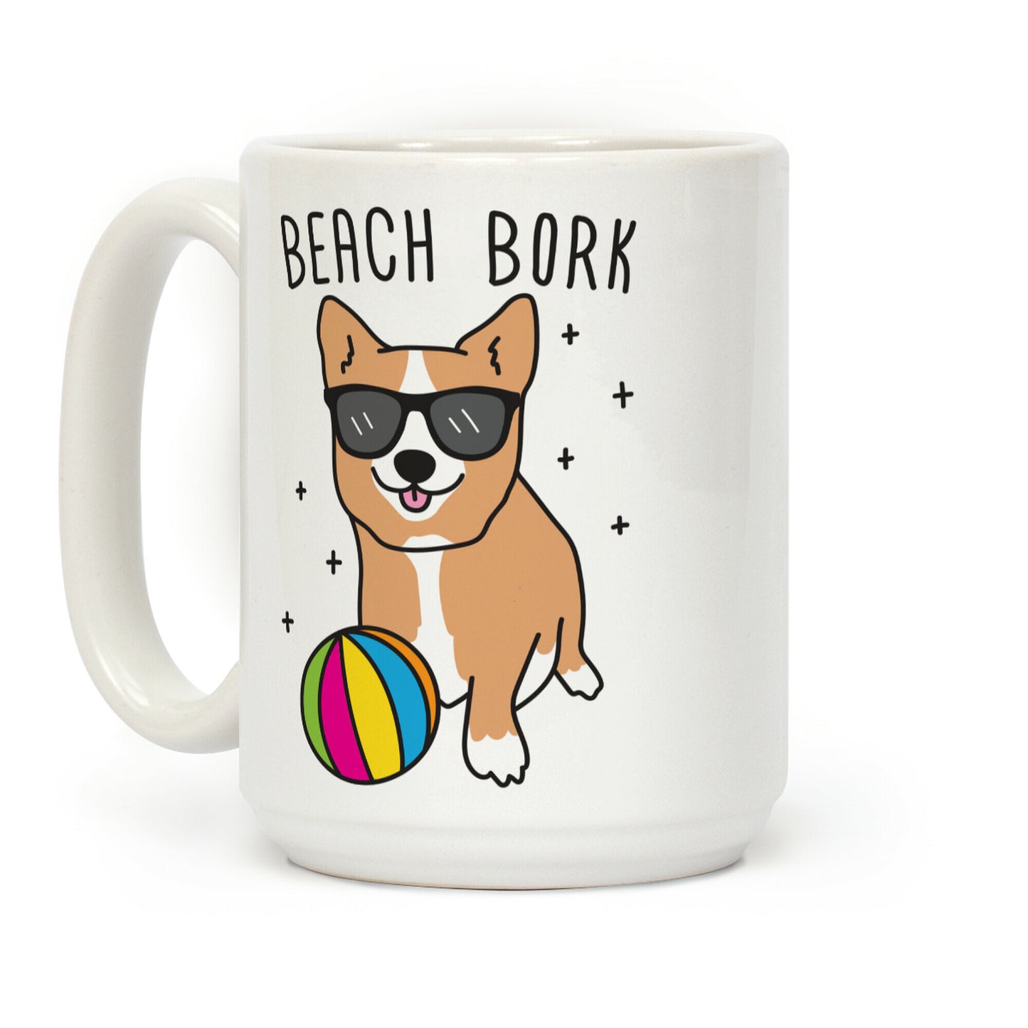Beach Bork Corgi Coffee Mug
