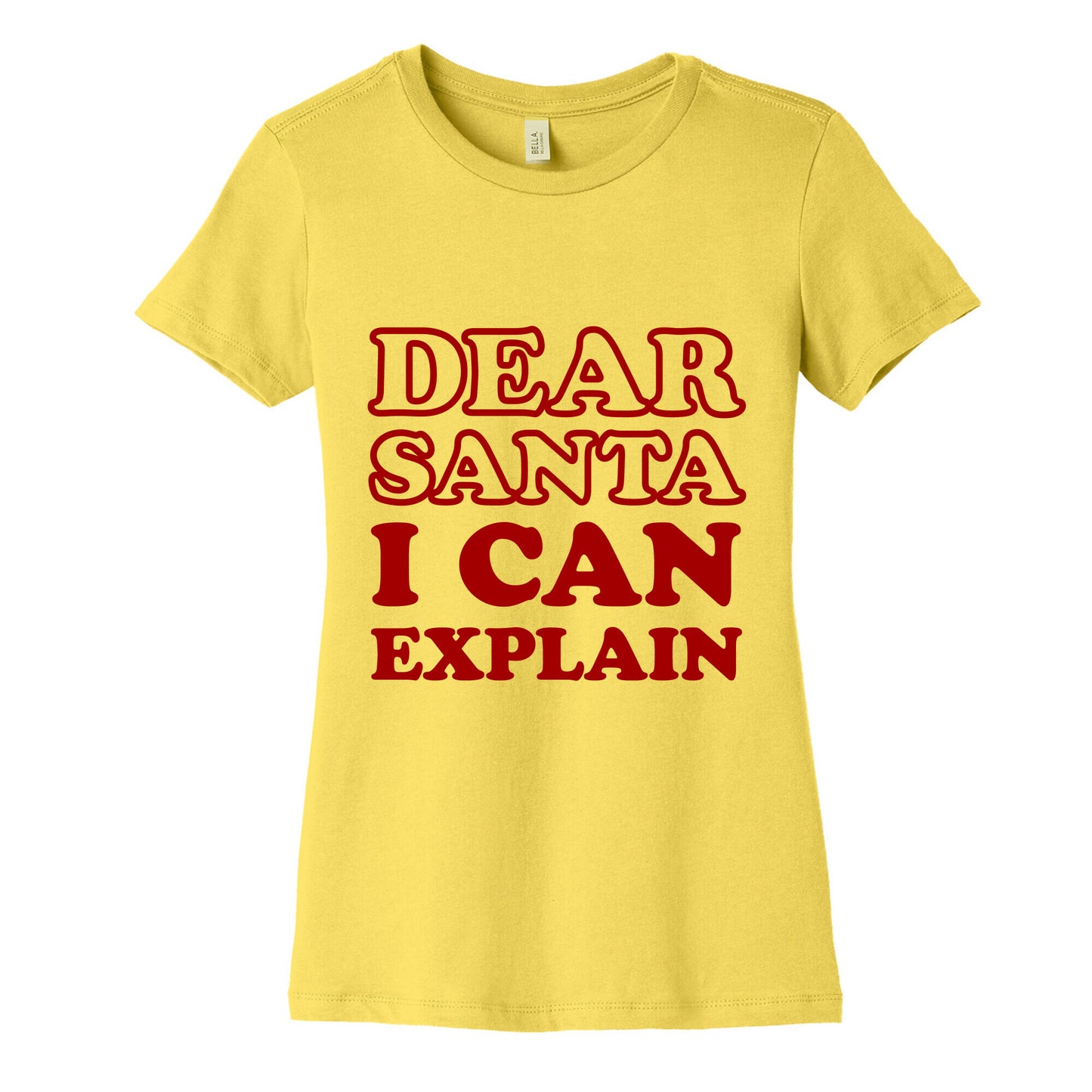 Dear Santa I Can Explain Women's Cotton Tee