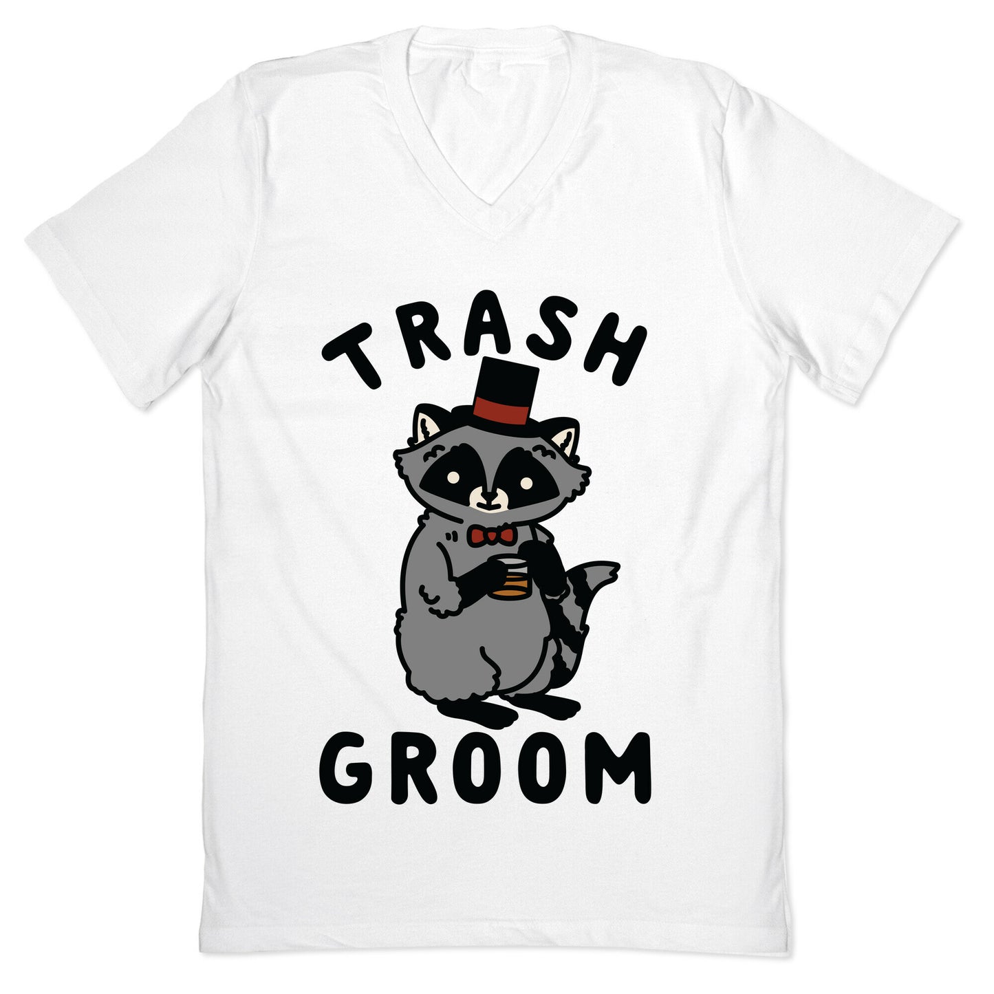 Trash Groom Raccoon Bachelor Party V-Neck