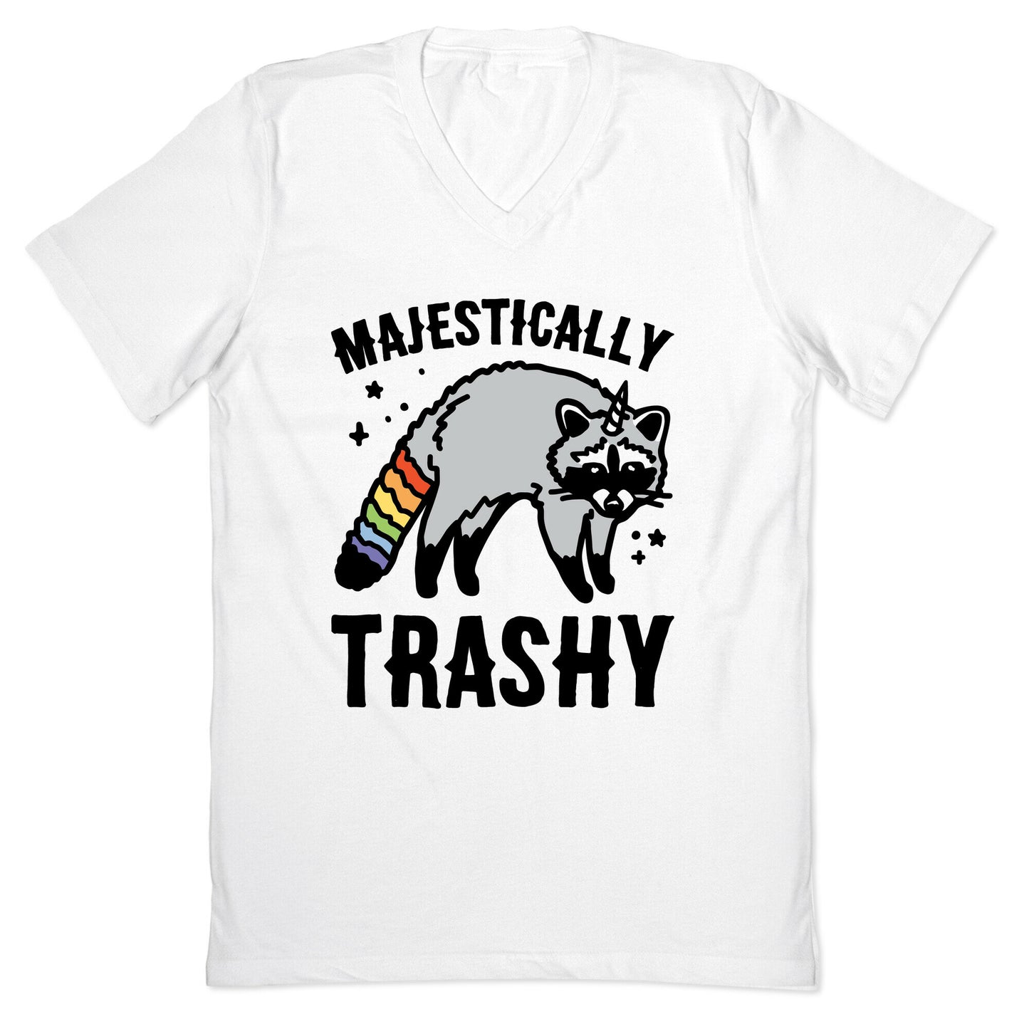 Majestically Trashy Raccoon V-Neck