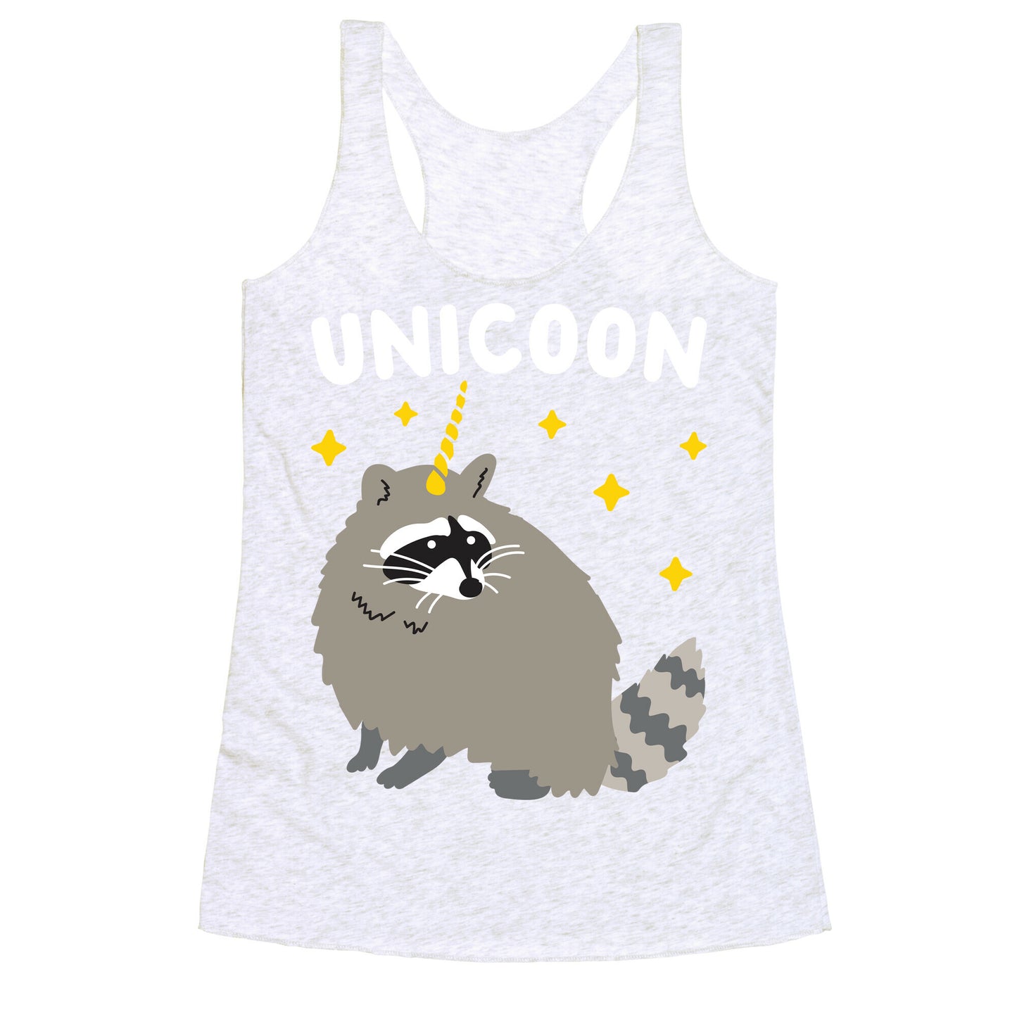 Unicoon Raccoon Unicorn Racerback Tank