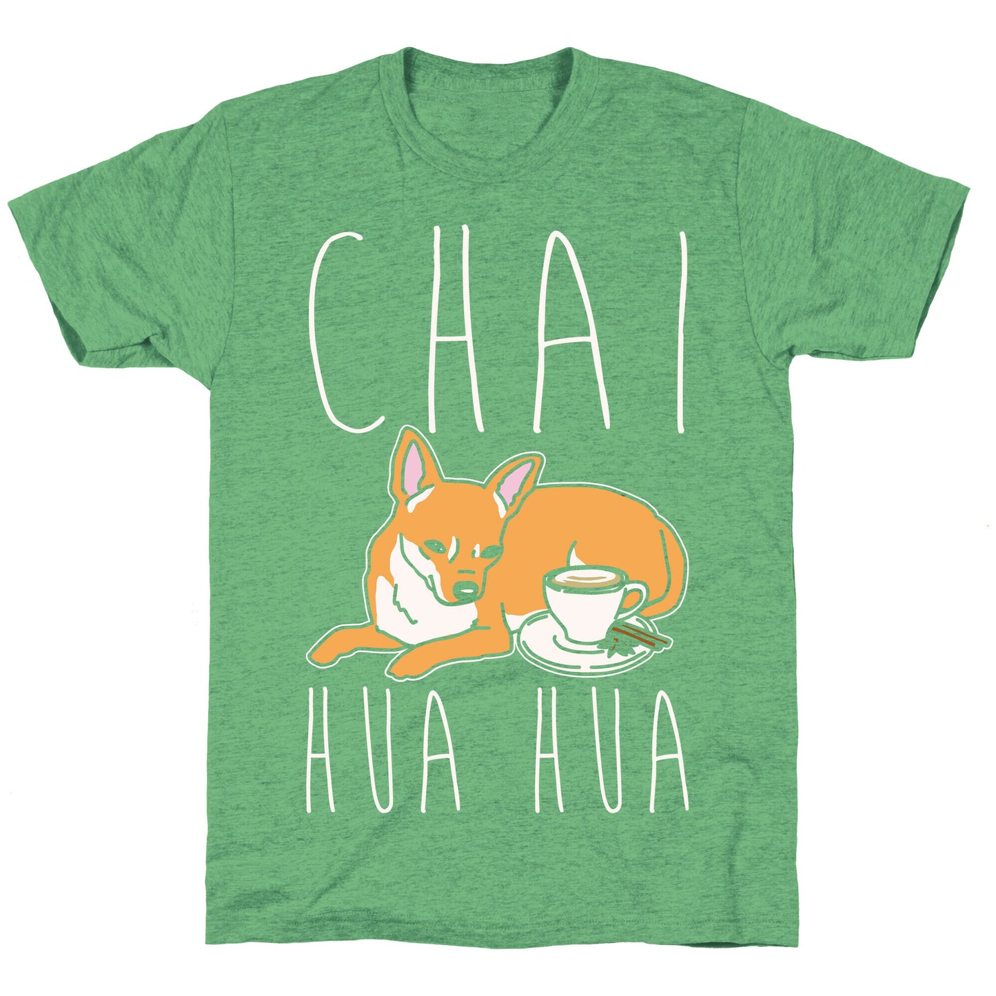 Chai Hua Hua Chihuahua Parody White Print Unisex Triblend Tee