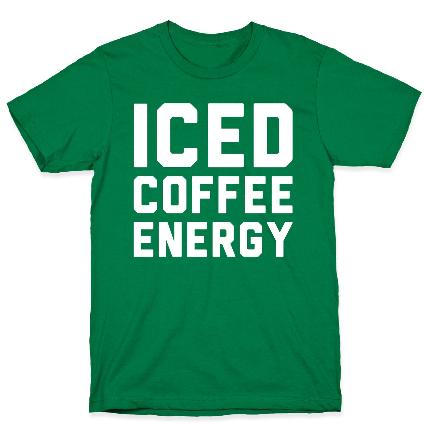 Iced Coffee Energy White Print T-Shirt