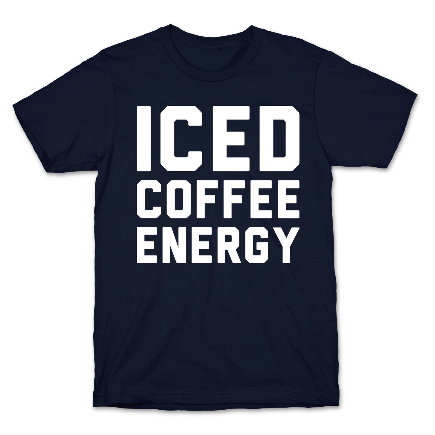 Iced Coffee Energy White Print T-Shirt