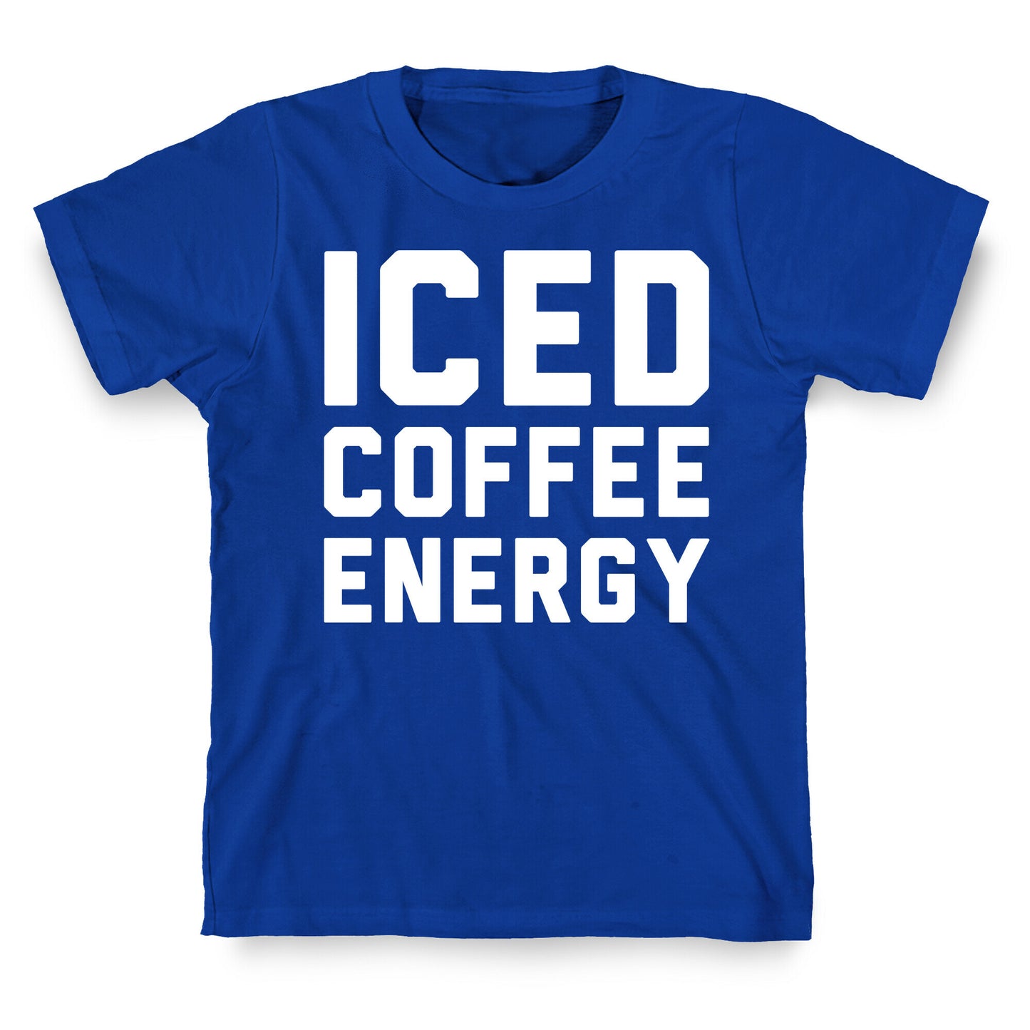 Iced Coffee Energy White Print T-Shirt