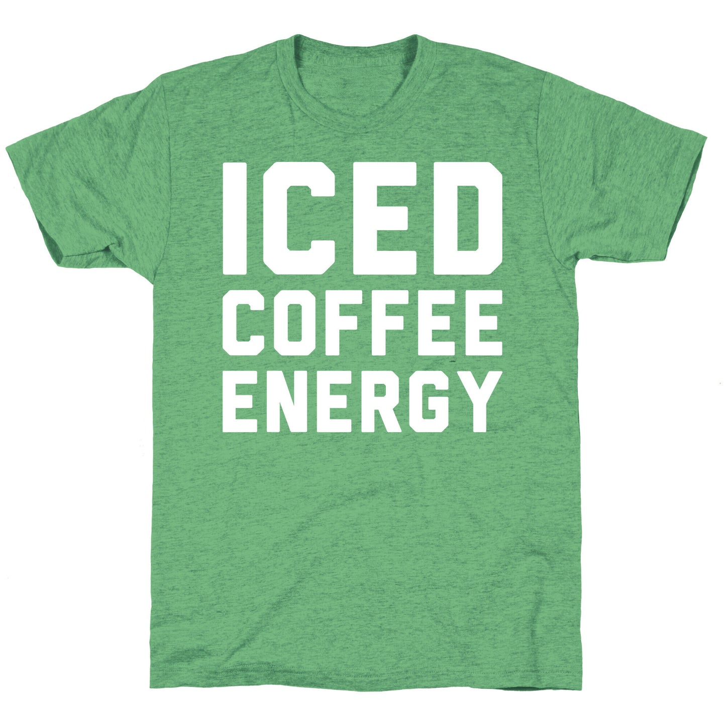Iced Coffee Energy White Print Unisex Triblend Tee
