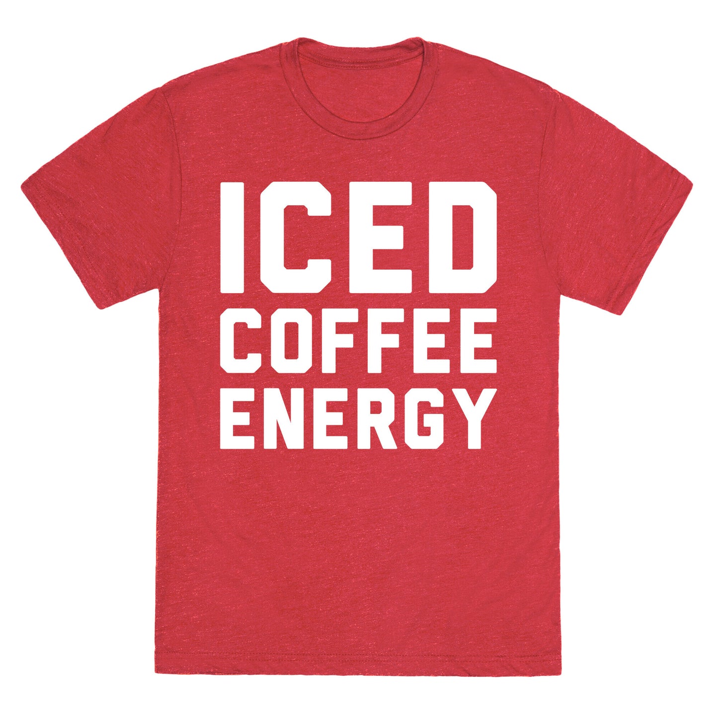 Iced Coffee Energy White Print Unisex Triblend Tee