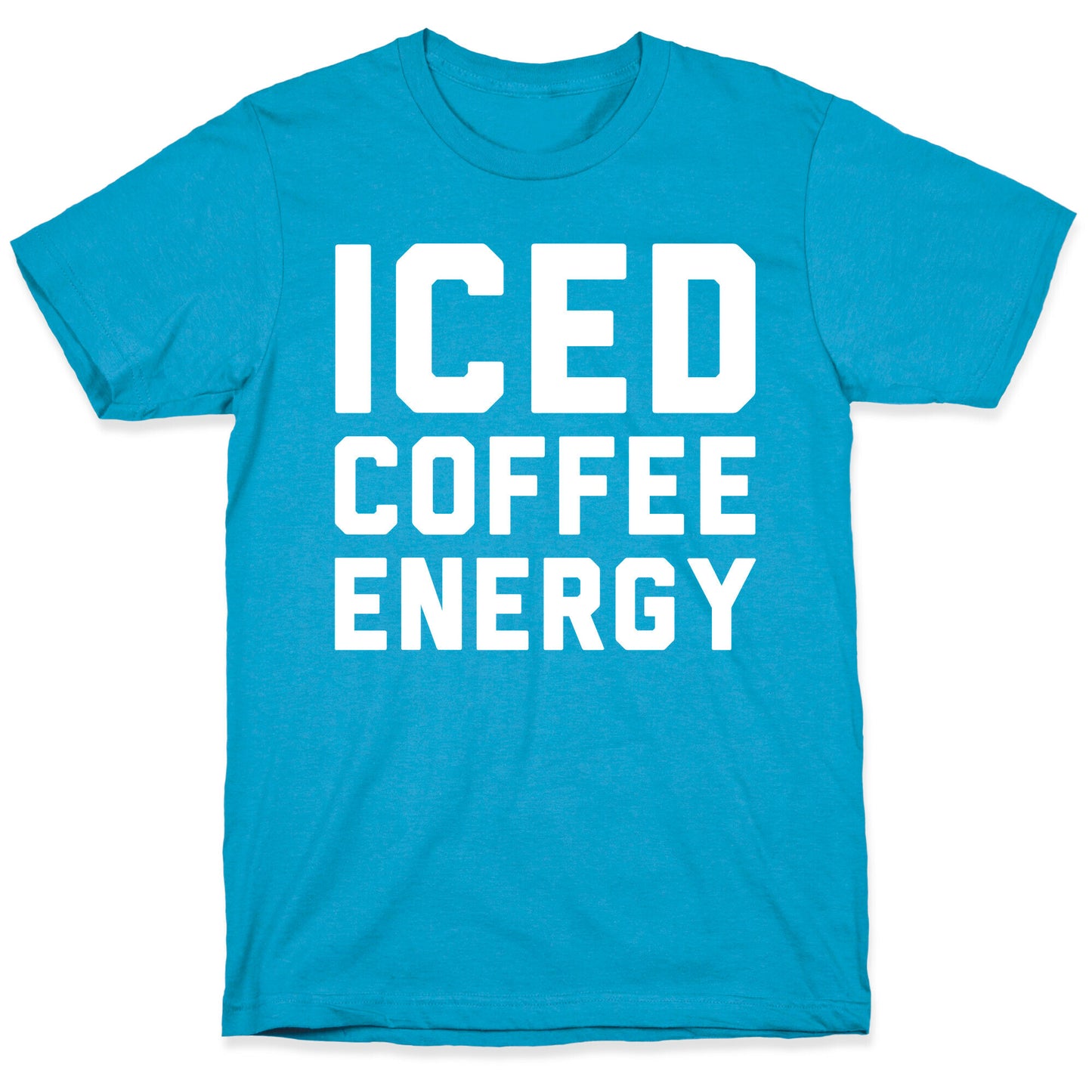 Iced Coffee Energy White Print Unisex Triblend Tee