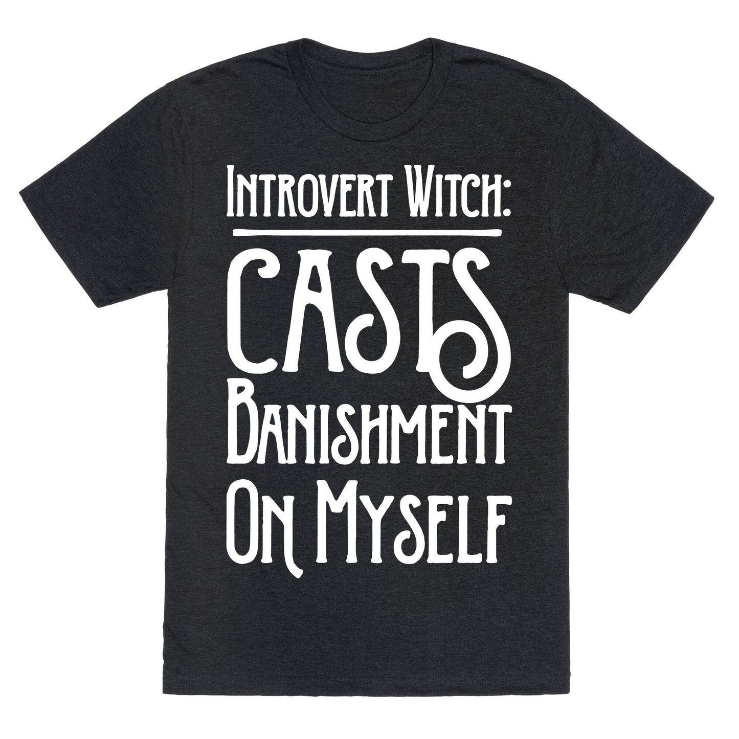 Introvert Witch White Print Unisex Triblend Tee