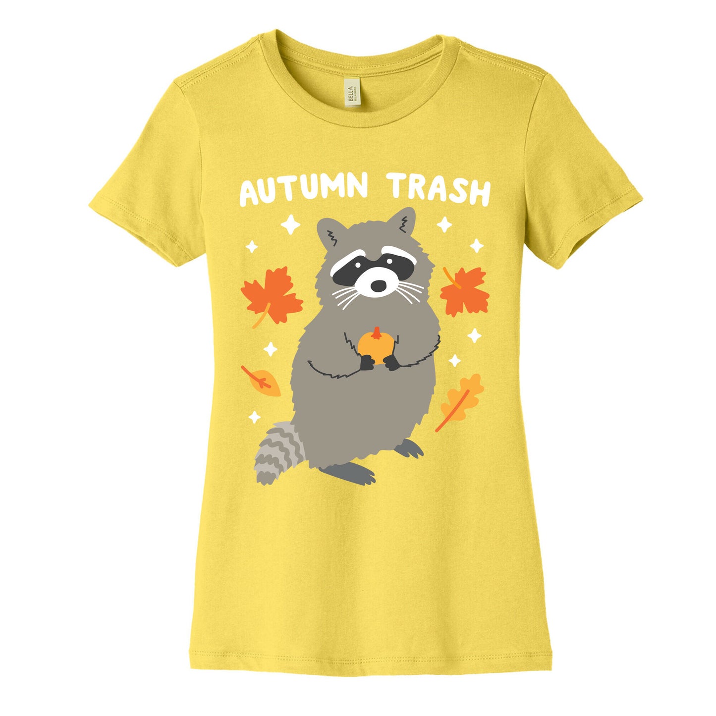 Autumn Trash Raccoon Women's Cotton Tee