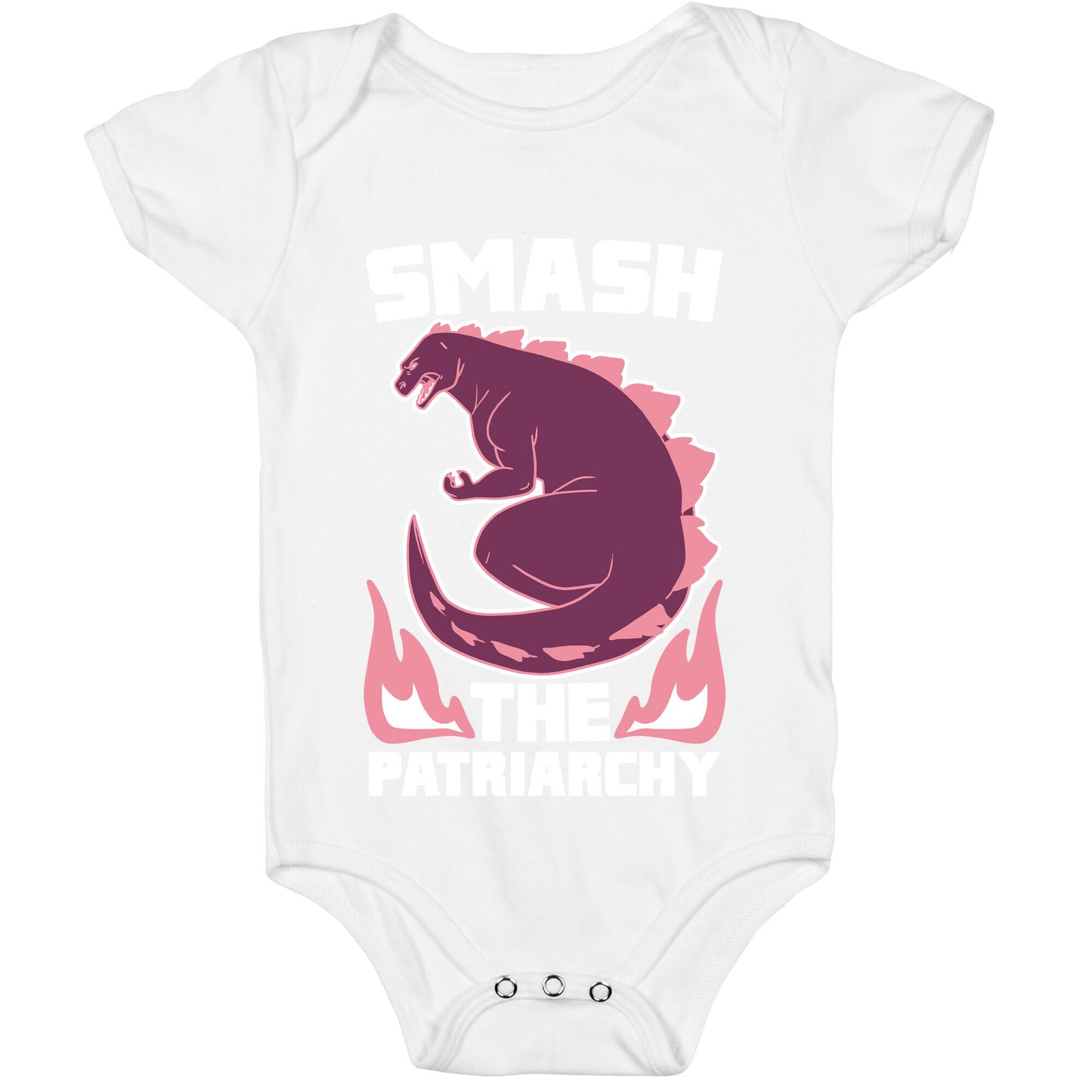 Smash the Patriarchy - Godzilla Baby One Piece