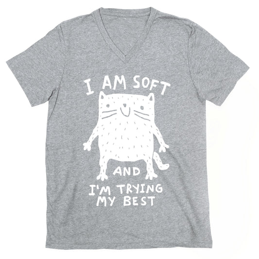 I Am Soft And I'm Trying My Best V-Neck
