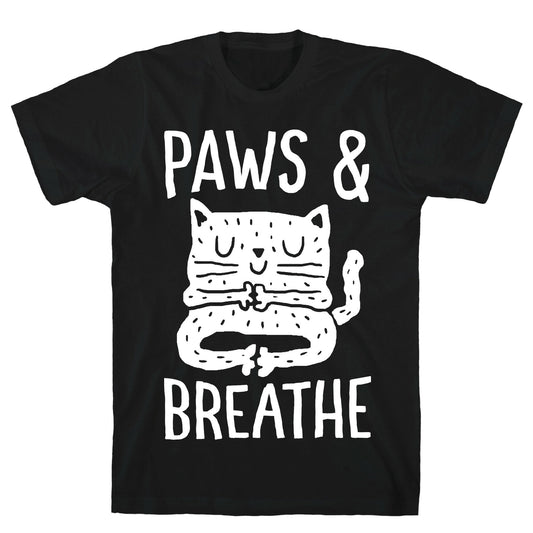 Paws And Breathe Yoga Cat T-Shirt