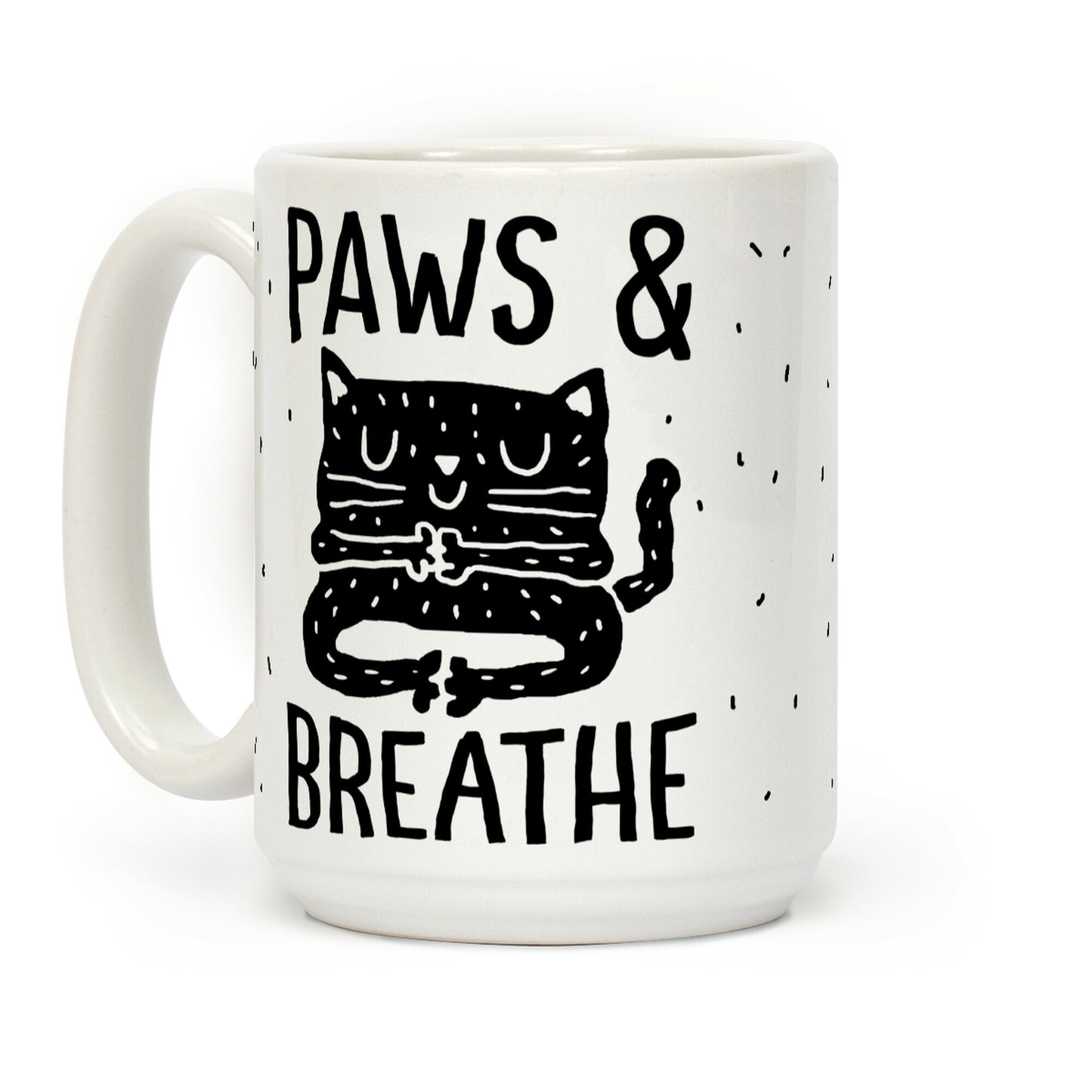 Paws And Breathe Yoga Cat Coffee Mug