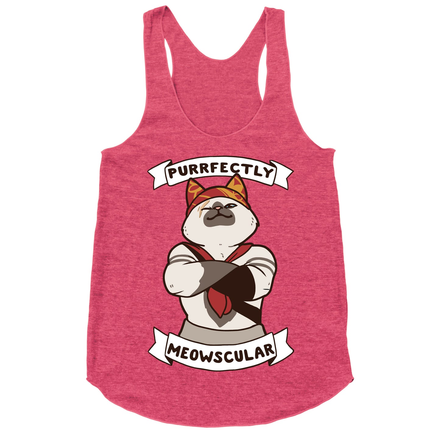 Purrfectly Meowscular Racerback Tank