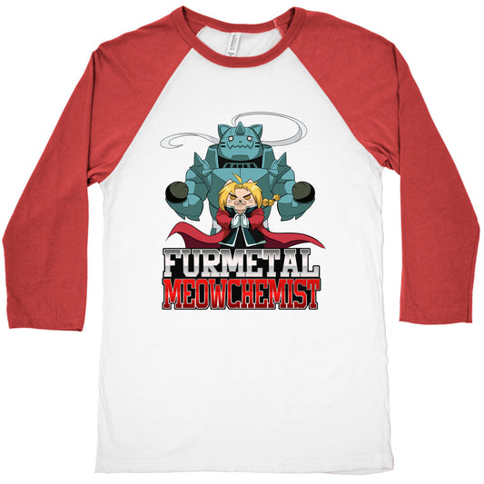 Furmetal Meowchemist Baseball Tee